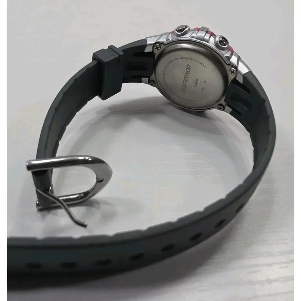 Marathon T5K646 Indiglo WR 50M Digital Pink & Gray Women's Watch New Battery 277